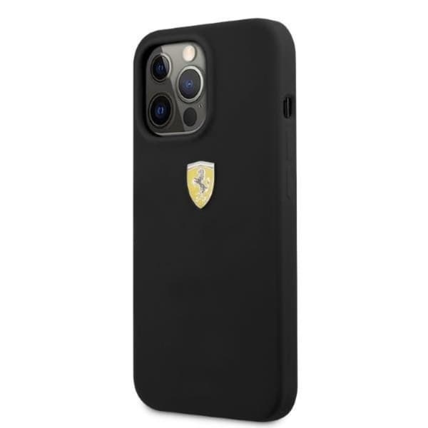 Ferrari iPhone 13 Pro Max Skal Magsafe Silicone Metal Logo - Sort Black