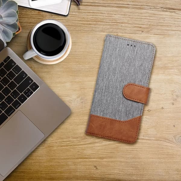 Xiaomi Redmi Note 14 Pro 4G Plånboksfodral Jeans - Grå Grå