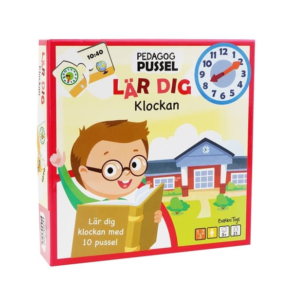 BARBO Pussel Classic Pedagog Pussel Lär Dig Klockan (SE)