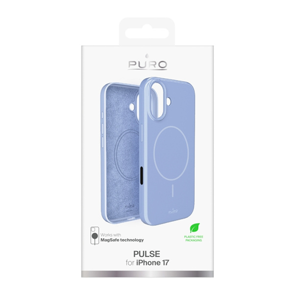 Puro Mobilskal till iPhone 17 Magsafe Polycarbonate Pulse - Blå Blå