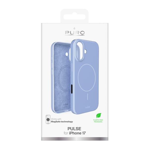 Puro Telefontaske til iPhone 17 Magsafe Polycarbonat Pulse - Blå Blå