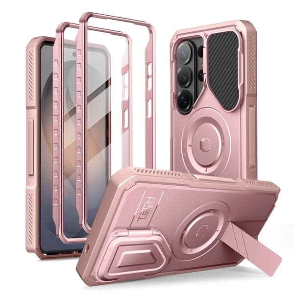 Tech-Protect Mobilskal För Galaxy S26 Ultra Magsafe Kevlar 2-Set - Rosa Rosa