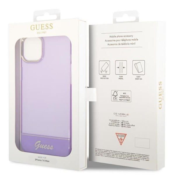 GUESS iPhone 14 Plus Skal Translucent - Lila