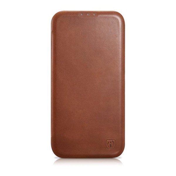 iCarer iPhone 14 Plånboksfodral Magsafe Läder - Brun