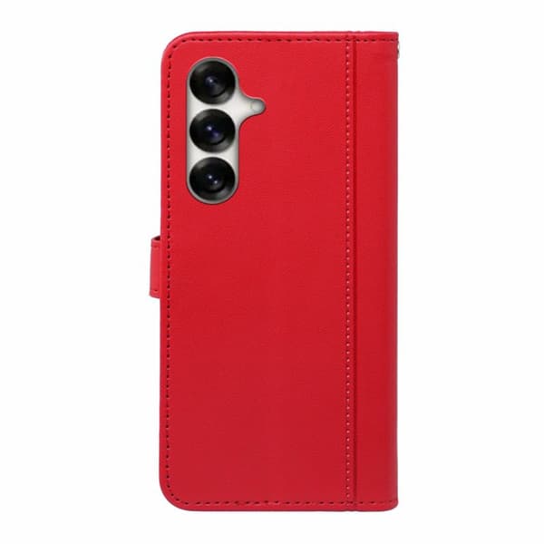 Plånboksfodral för Samsung Galaxy S26 Plus Magnetiskt Konstläder - Röd
