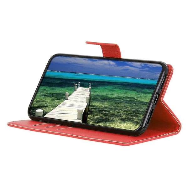 Plånboksfodral för Samsung Galaxy S26 Plus Konstläder - Röd