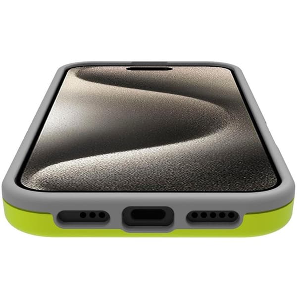 Celly Mobilskal till iPhone 16 Pro Bumper - Vit/Limegrön Gul