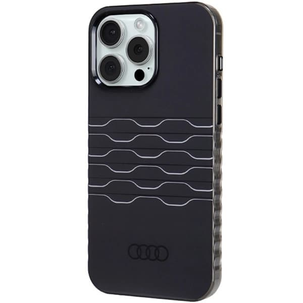 Audi iPhone 15 Pro Max Mobilskal Magsafe IML - Musta Black