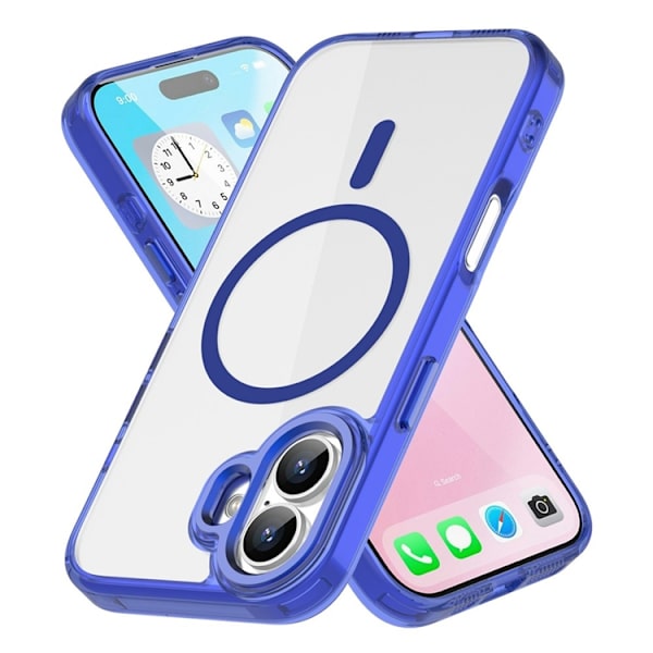 Mobilskal till iPhone 17 MagSafe TPU+PC Transparent - Blå Blå