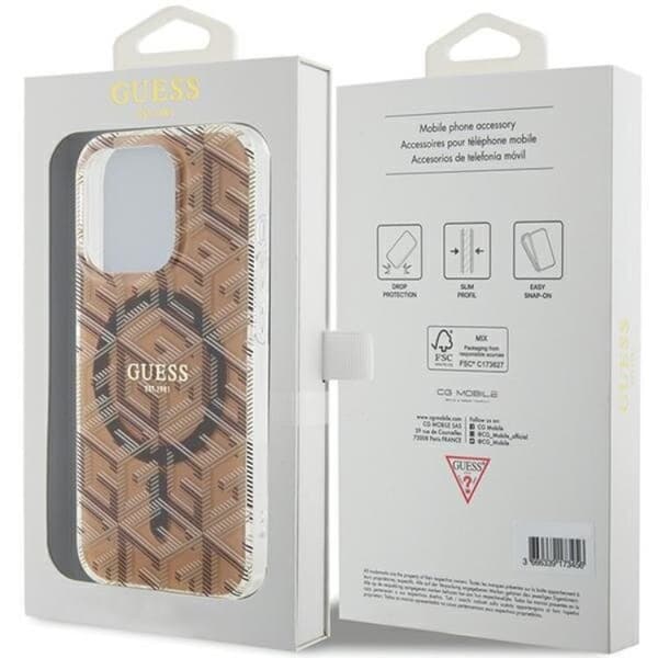 Guess Mobilskal till iPhone 15 Pro Max Magsafe IML GCube - Brun