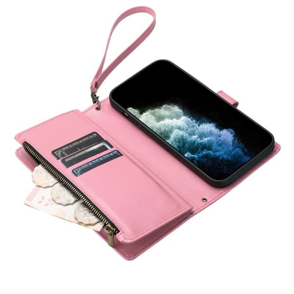 Plånboksfodral för Samsung Galaxy S26 Plus Konstläder Stativ - Rosa