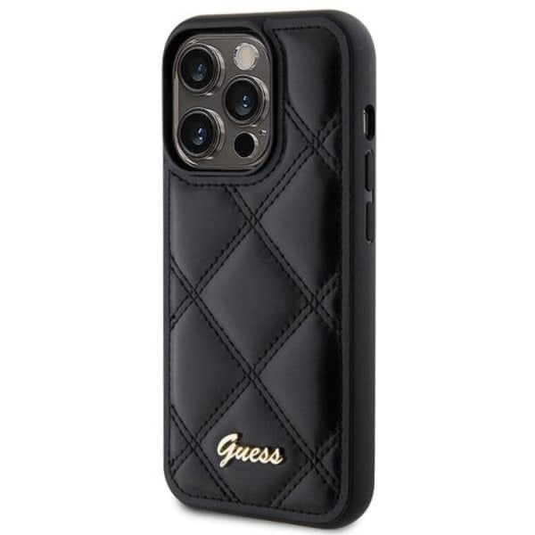 Guess iPhone 15 Pro Max Mobilskal Quilted Metal Logo - Svart Svart