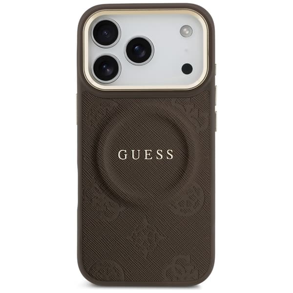 Guess Mobilskal till iPhone 17 Pro Max Magsafe Peony Hot Stamp - Brun Brun