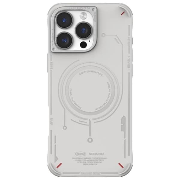 Skinarma Telefontaske til iPhone 16 Pro Max MagSafe Mecha - Lysegrå Grå