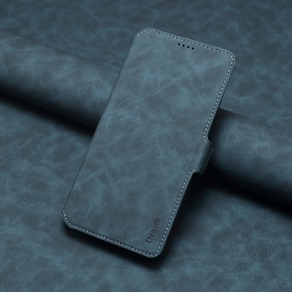 DENIOR B06 Samsung Galaxy S25 Ultra Plånboksfodral Konstläder + TPU Blå