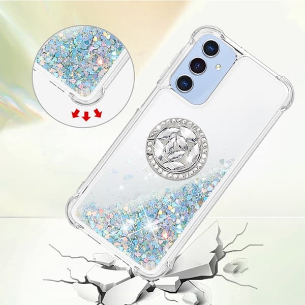 Mobilskal till Galaxy A17/A26 Kickstand Quicksand TPU - Silver Silver