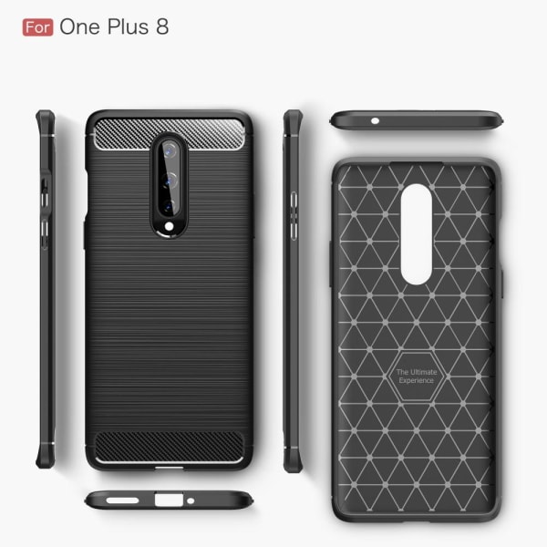 Carbon Fiber Cover OnePlus 8 - Blå Blue