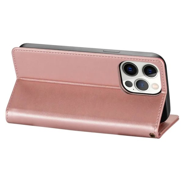 iPhone 14 Pro Max Plånboksfodral Zipper - Roseguld
