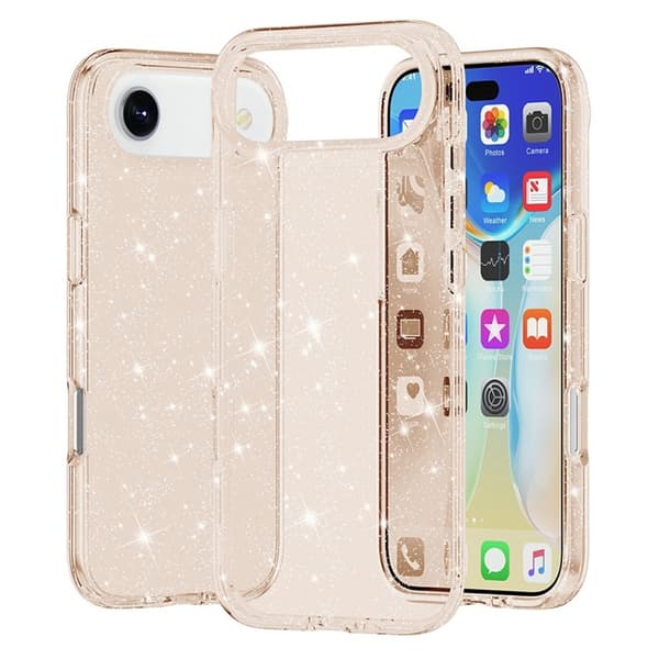 Mobilskal till iPhone Air Glittrande Puderglitter - Guld Guld