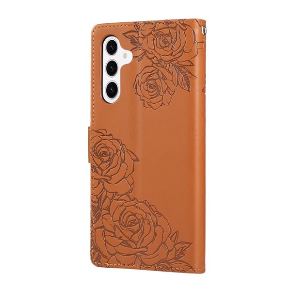 Plånboksfodral för Samsung Galaxy S26 Plus Konstläder 3 kortfack - Brun