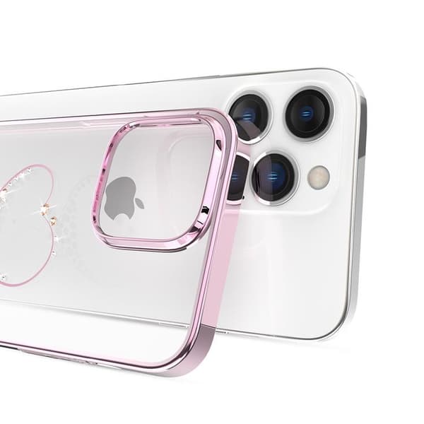 Kingxbar iPhone 14 Plus Skal Wish - Rosa Crystals Rosa