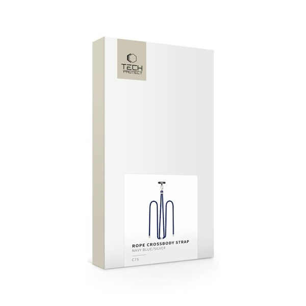 Tech-Protect Mobilrem Crossbody C7S - Marinblå/Silver Blå