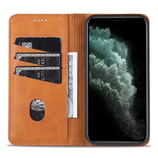 AZNS Mobilskal till iPhone 13 Pro Folio KonstLäder - Brun