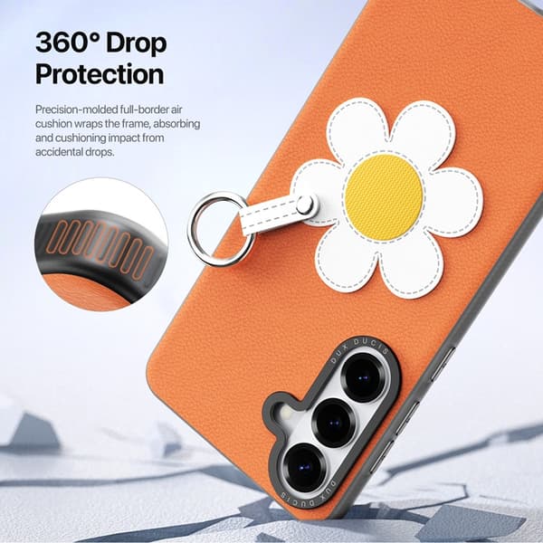 DUX DUCIS Mobilskal till Galaxy S26 Plus Ringhållare/Handledsrem Luvy Series Orange