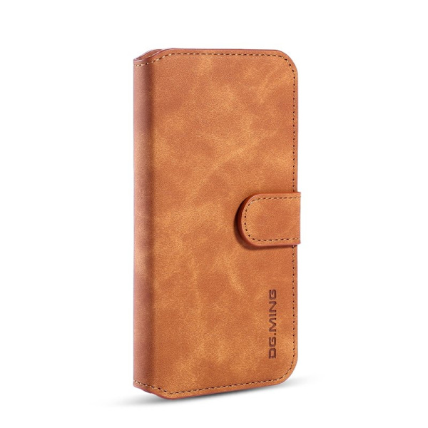 DG.MING Plånboksfodral Konstläder för iPhone 11 Pro - Brun