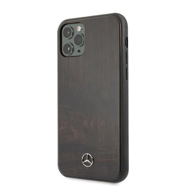 Mercedes iPhone 11 Pro Max Skal Wood Line - Brun Brun