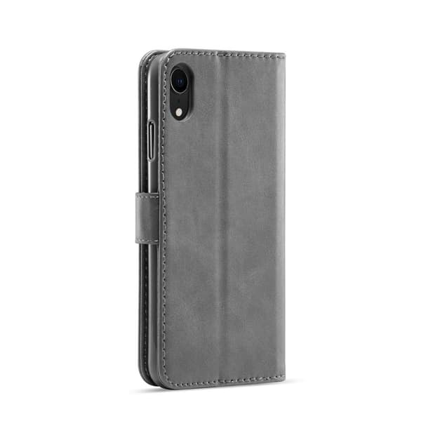 LC.IMEEKE Plånboksfodral för iPhone XR 6.1 tum - Konstläder - Grå
