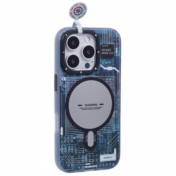 Youngkit Mobilskal till iPhone 16 Pro Max Magafe IMD Pattern - Grå Grå