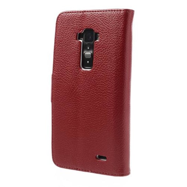 Kohokuvioitu lompakkokotelo LG G Flexille (punainen) Red