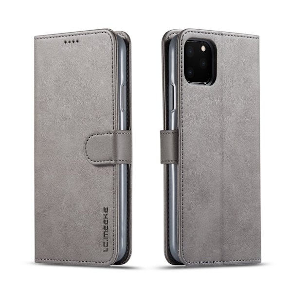 LC.imeeke iPhone 11 Pro Max Plånboksfodral Konstläder - Grå