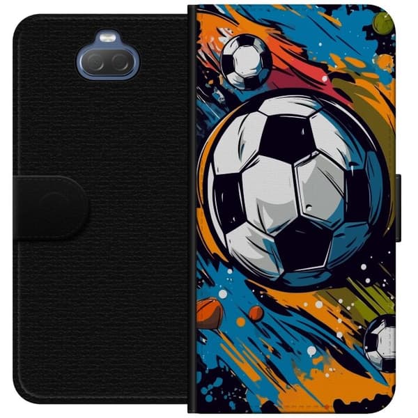 Plånboksfodral till Sony Xperia 10 med Fotbollar