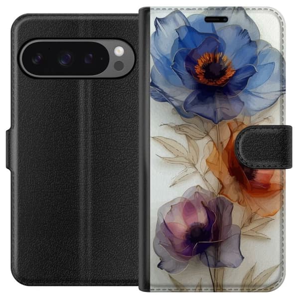 Plånboksfodral till Google Pixel 9 Pro XL med Silkesblommor