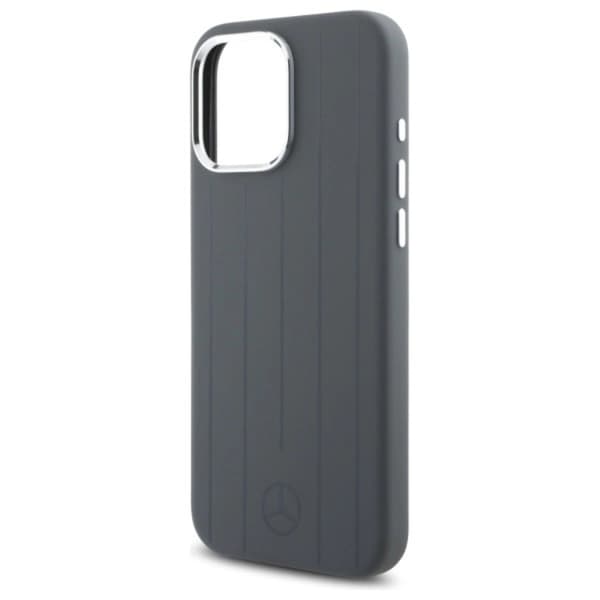 Mercedes Mobilskal till iPhone 16 Pro Max MagSafe Silikon Vertical Stripes - Grå