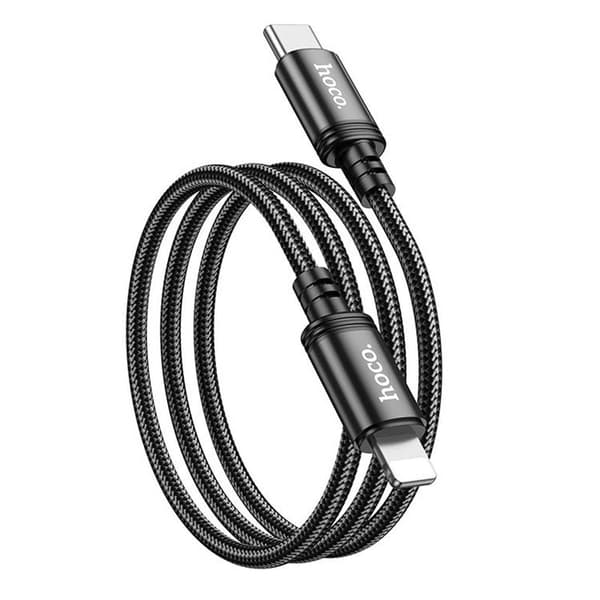 Hoco USB-C till Lightning Kabel PD 20W X89 1m Svart Svart