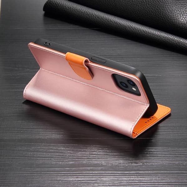 iPhone 14 Plus Plånboksfodral Dual Flip - Rosa Guld Roséguld