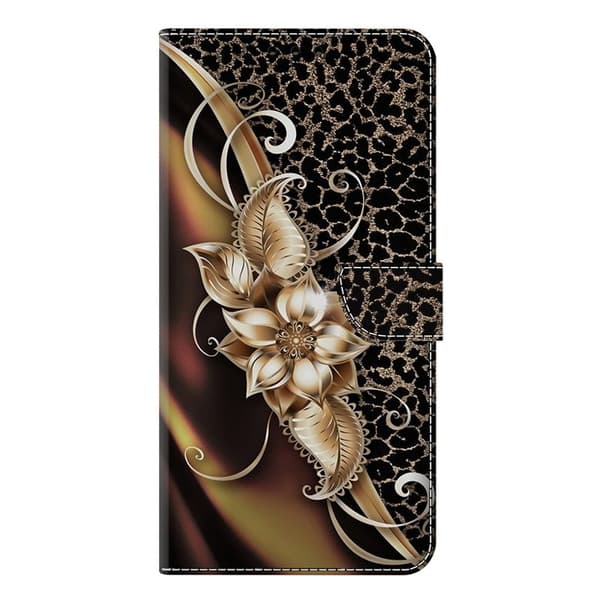Samsung Galaxy S26 Plus Plånboksfodral Konstläder Med Ställ - Metallblomma