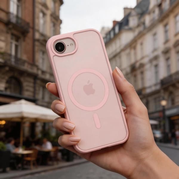Tech-Protect Mobilskal För iPhone 16e/17e Magsafe Basicmag - Matt Rosa Rosa