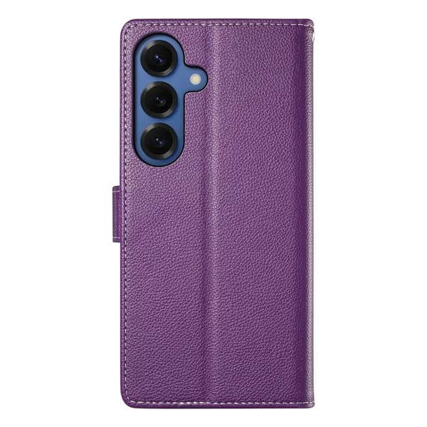 Plånboksfodral för Samsung Galaxy S26 Plus Magnetiskt Konstläder - Lila