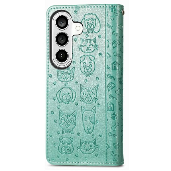 Plånboksfodral för Samsung Galaxy S26 Plus Konstläder - Grön