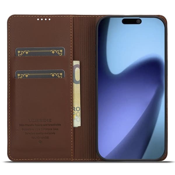 LC.IMEEKE L1 Series iPhone Air Plånboksfodral Konstläder - Brun Brun
