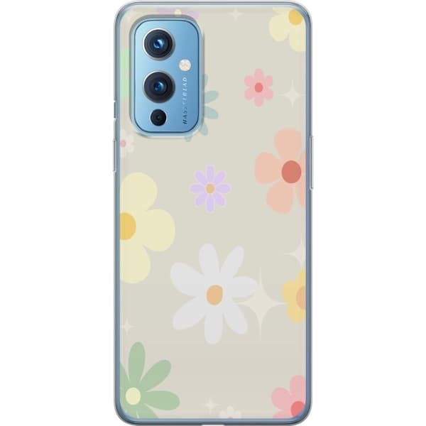 Mobilcover til OnePlus 9 med falmende blomster