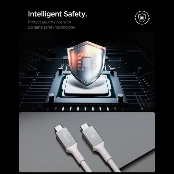 Spigen USB-C till USB-C kabel 1.2m 240W - Vit Vit