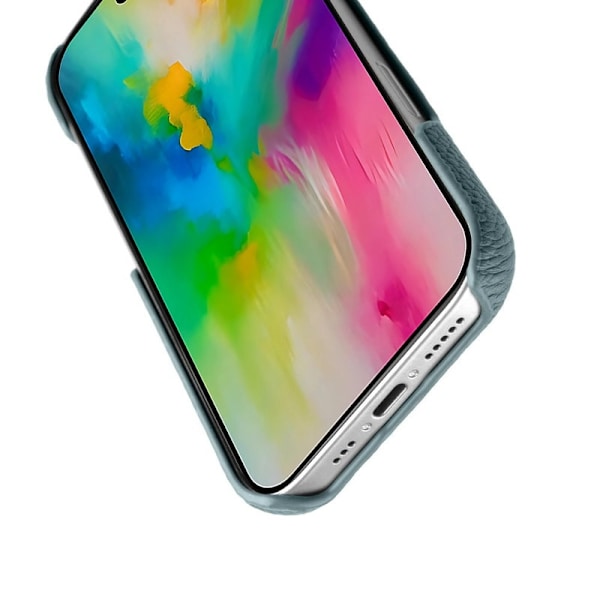 MELKCO Mobilskal till iPhone 16 Pro Max Äkta Läder PC Blå