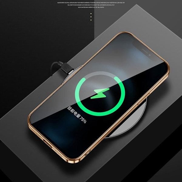 SULADA Mobilskal till iPhone 15 Plus Electroplaterad PU Läder Orange