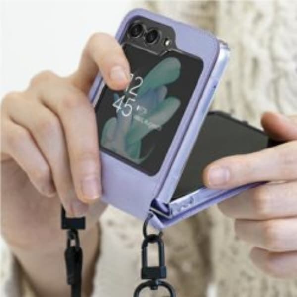 Araree Telefontaske til Galaxy Z Flip 5 Canvas Diary - Lilla Lila