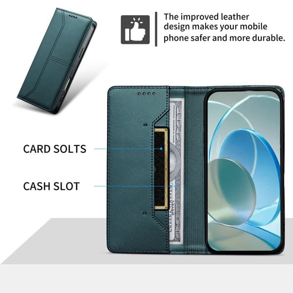 Plånboksfodral för Samsung Galaxy S26 Plus Ställfunktion Konstläder - Grön